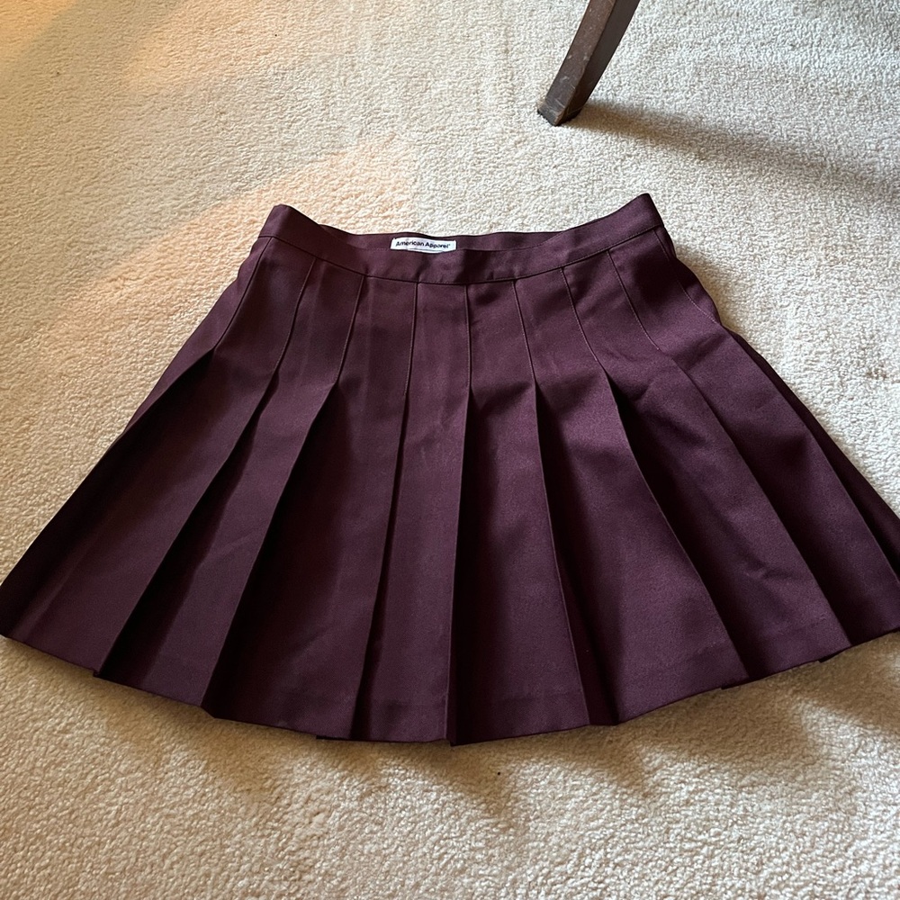 American apparel burgundy tennis skirt